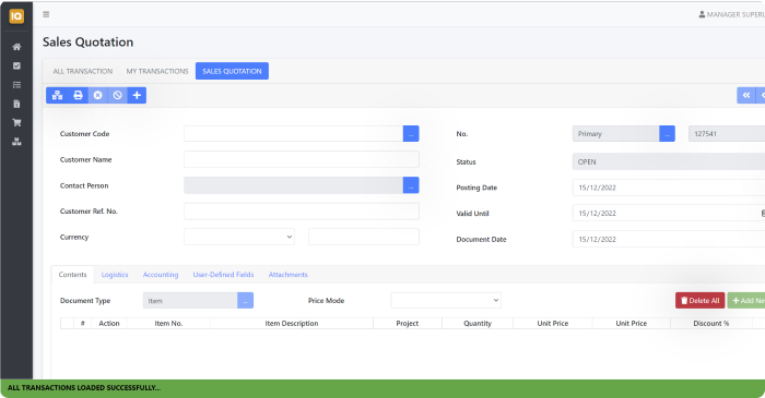 IQ Portal interface