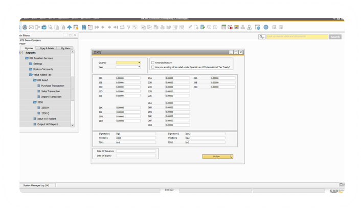 IQ Tax interface