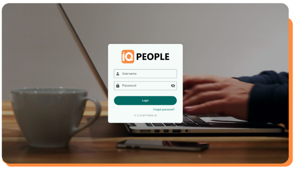 IQ People software displayed on a monitor