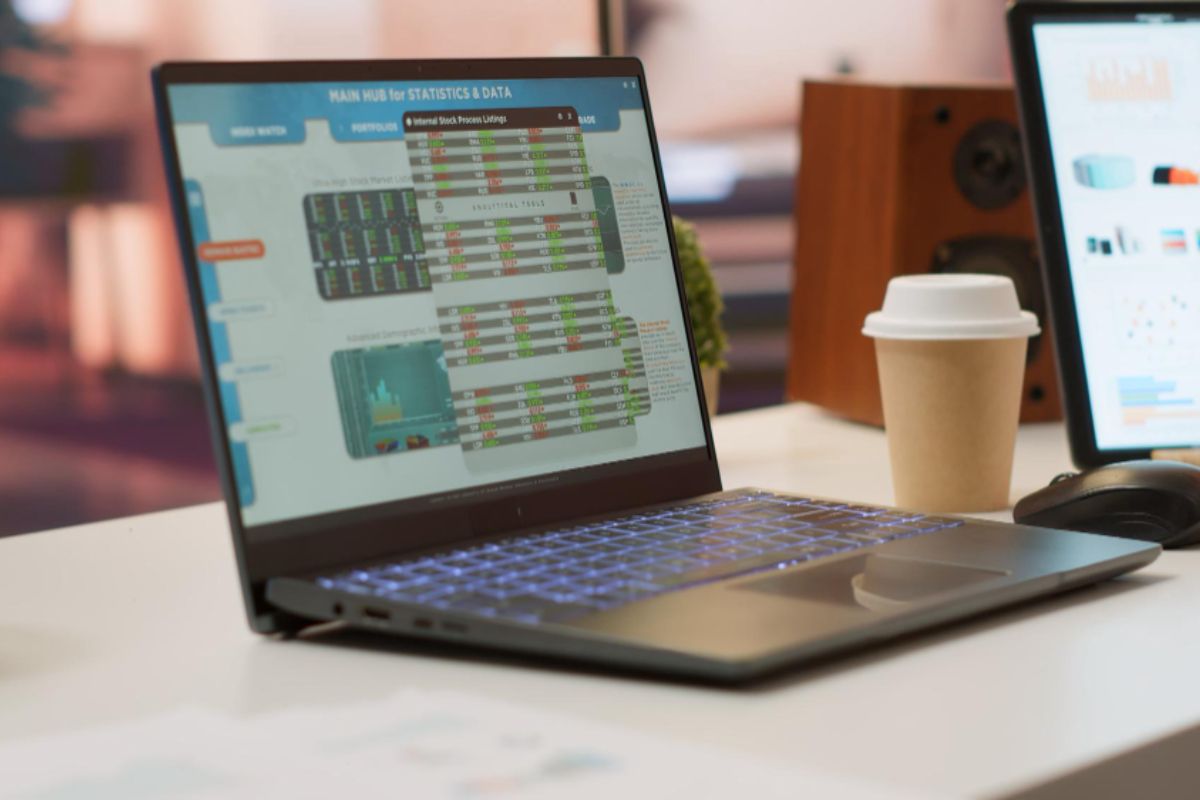 A computer relying on spreadsheets intead of ERP software