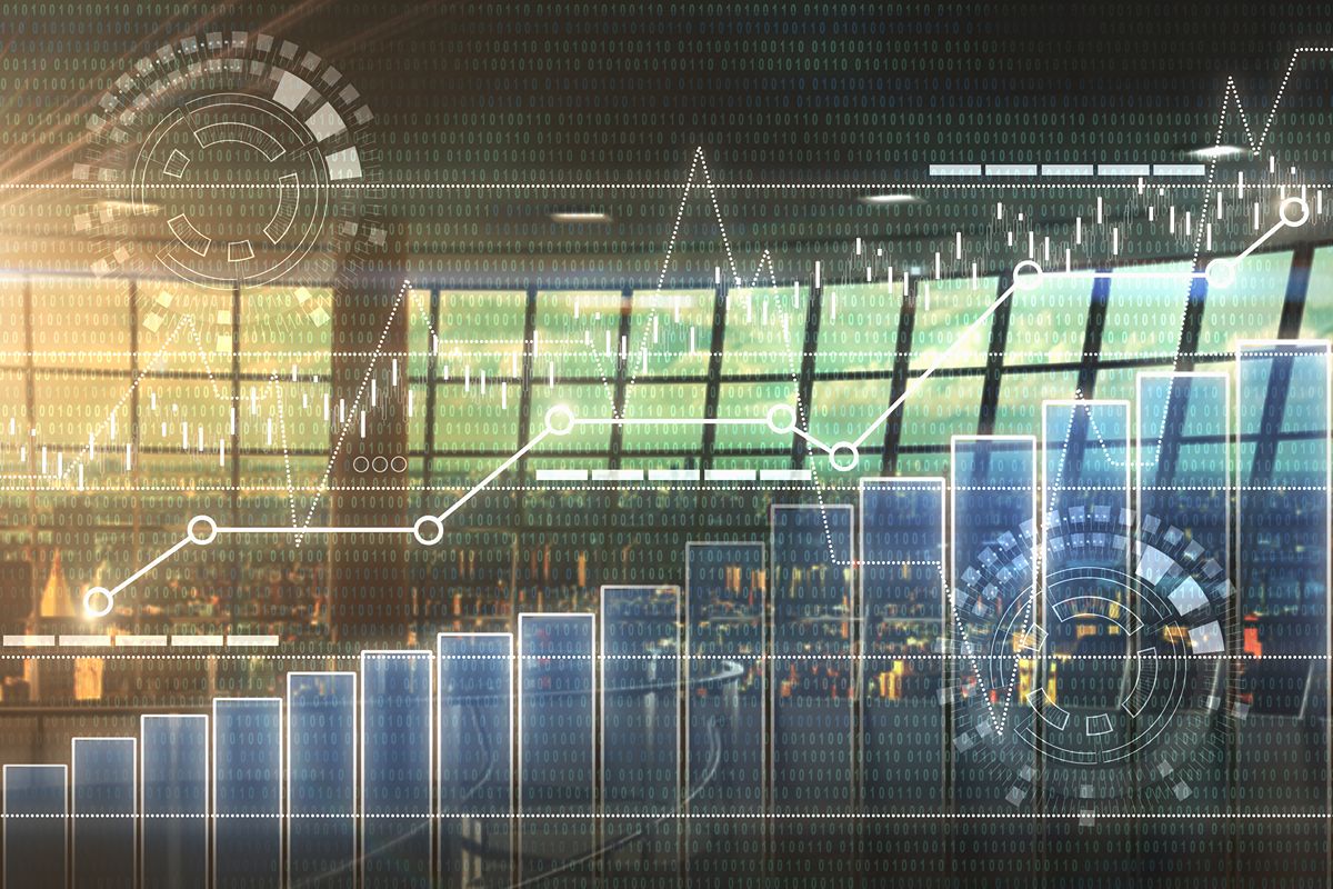Digital growth chart representing improved efficiency, scalability, and performance through e-commerce automation