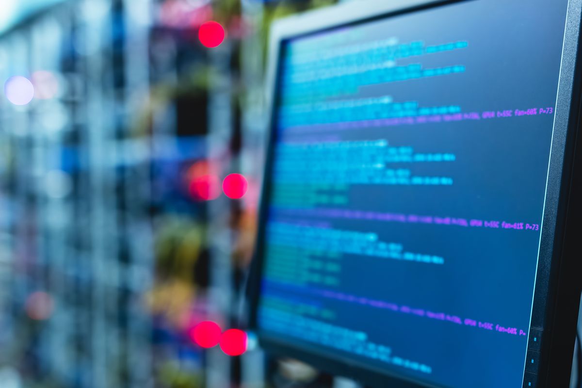 Computer screen displaying digital inventory data for barcode-integrated warehouse management