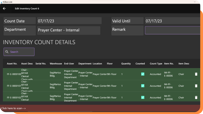 IQ Barcode interface
